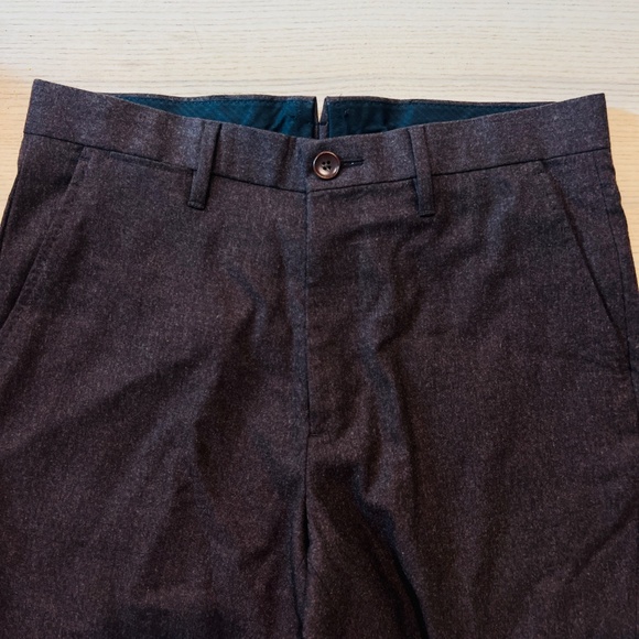 UNTUCKit Men’s 30x30 Straight Fit Wool Blend Casey Dress Pants Brown Reda flexo - Picture 4 of 16